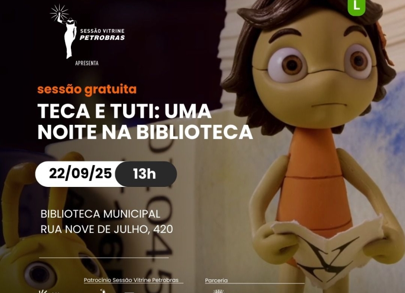 Biblioteca Municipal recebe sessões de cinema na próxima semana