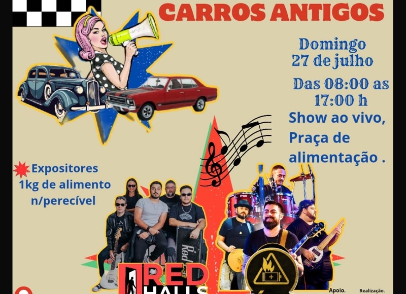Santa Rosa de Viterbo recebe Encontro de Carros Antigos neste domingo com shows e gastronomia