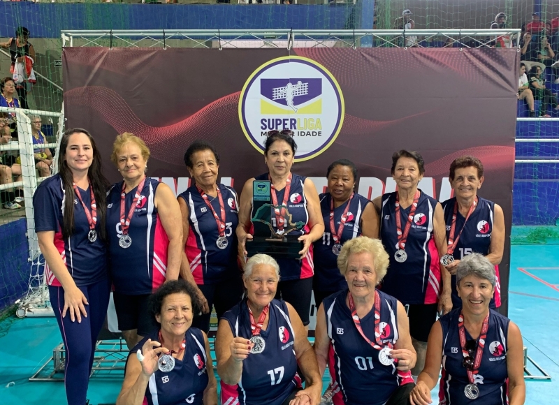 Santa Rosa de Viterbo conquista o vice-campeonato estadual da Liga CBVA na categoria 68+ Série Bronze