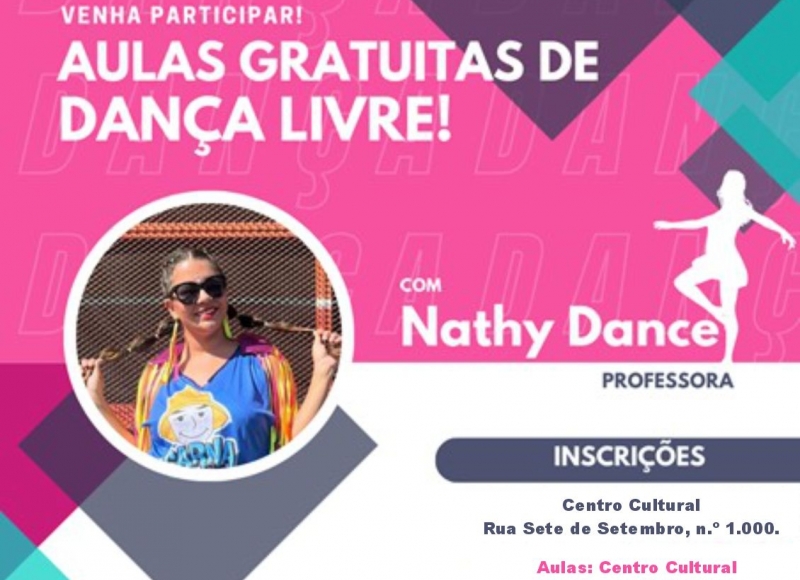 Descubra o ritmo que move você: iIscrições abertas para aulas GRATUITAS de dança com a professora Nathy Dance