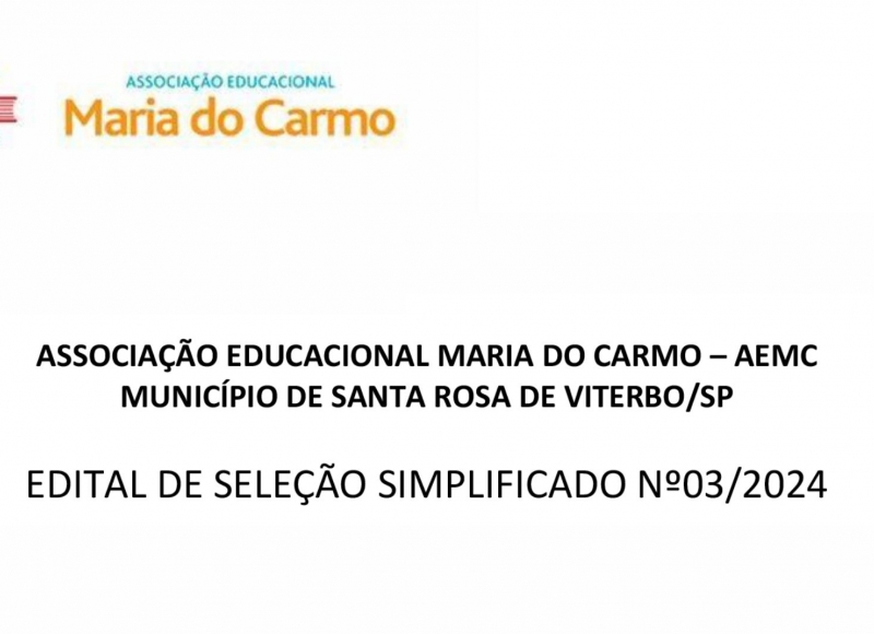 Edital de Seleção Simplificado para contratação de profissional 