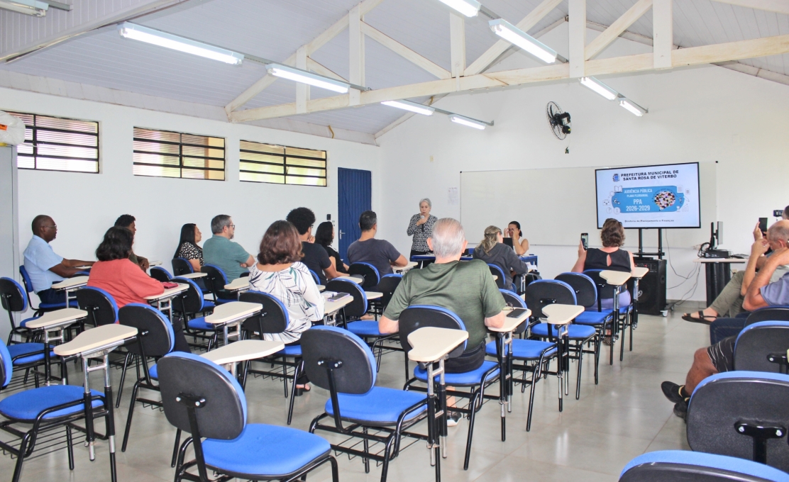 A Prefeitura de Santa Rosa convida para a terceira audiência pública do PPA 2026-2029