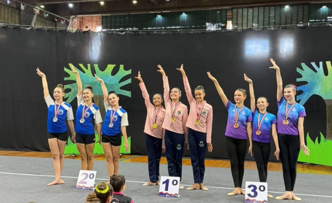 Ginástica Rítmica de Santa Rosa de Viterbo conquista duas medalhas nos Jogos Abertos do Interior
