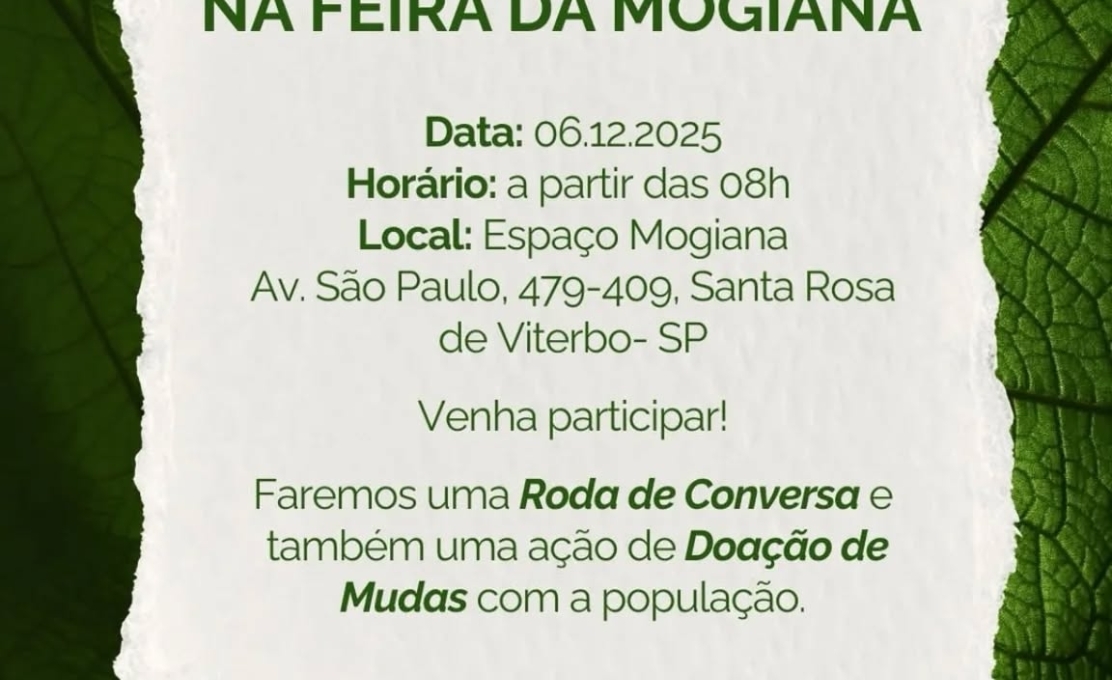  Programa de Educação Ambiental na Feira da Mogiana!