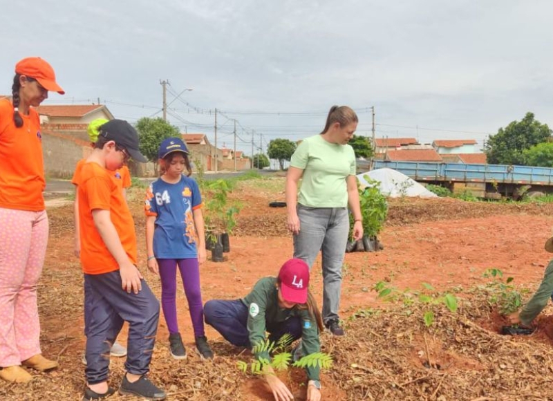 Projeto Floresta Viva: Alunos da Escola Castelo do Criar realizaram o primeiro plantio