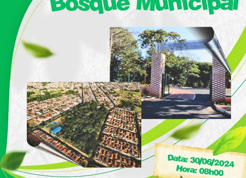 Vem com a gente para o Bosque Municipal: Neste domingo tem manhã de lazer 