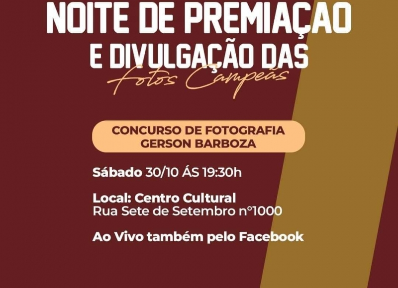 Vencedores do concurso “Gerson Barboza” serão revelados neste sábado (30)