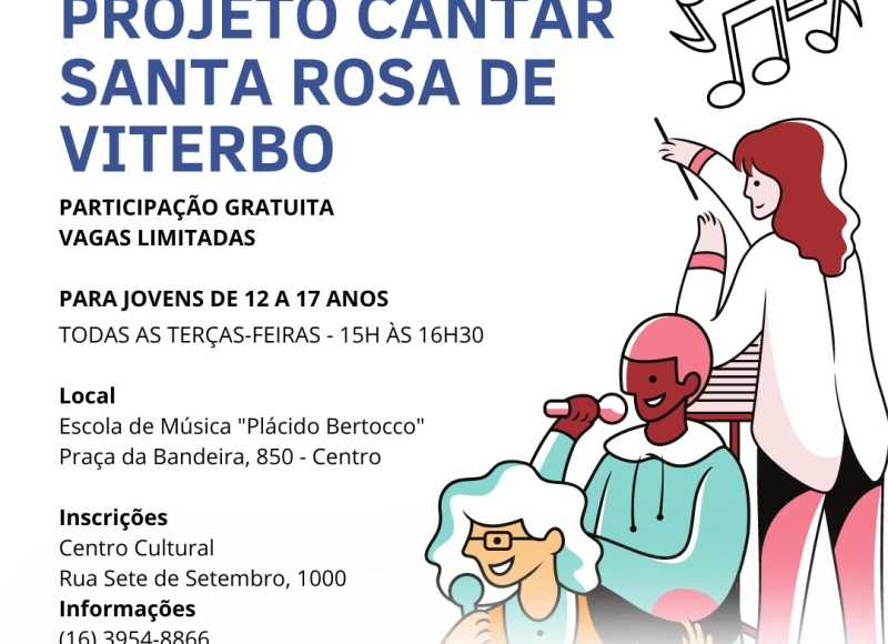 Projeto Cantar da Cia. Minaz chega à Santa Rosa de Viterbo
