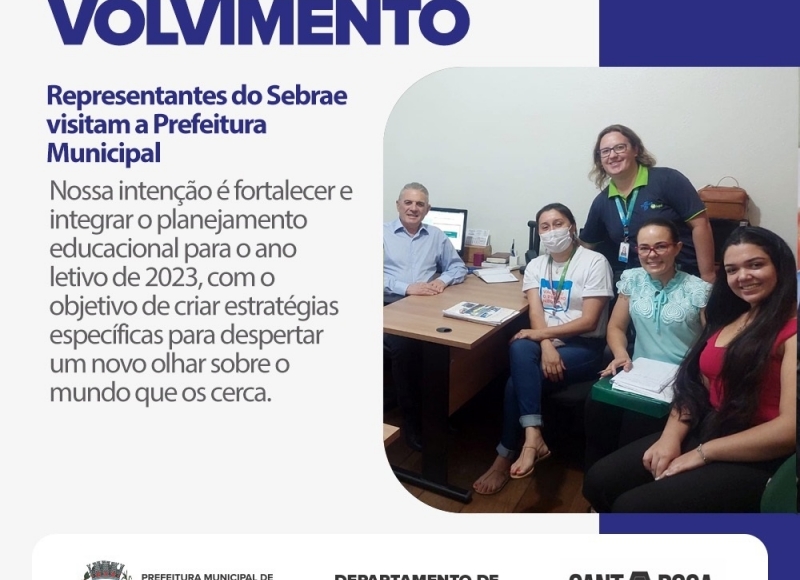 Representantes do Sebrae visitam a Prefeitura Municipal