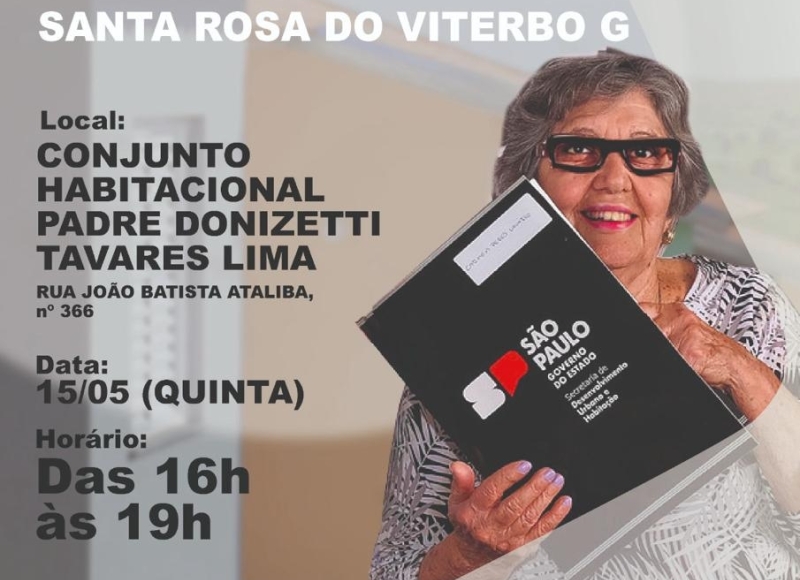 Entrega de Matrículas para Moradores ou Contemplados do Conjunto Habitacional Padre Donizetti