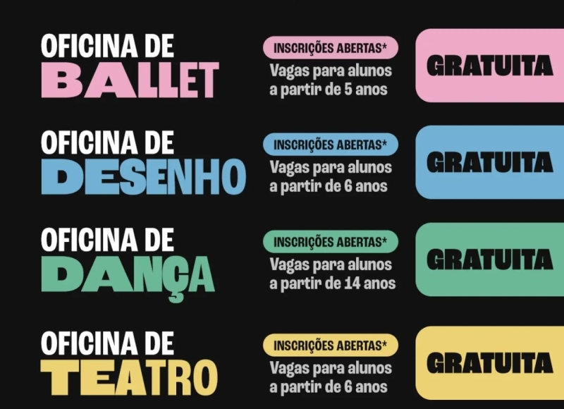 INSCRIÇÕES ABERTAS – AULAS GRATUITAS