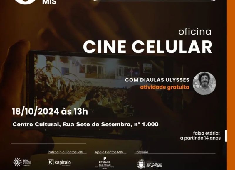 Oficina Cine Celular em Santa Rosa de Viterbo