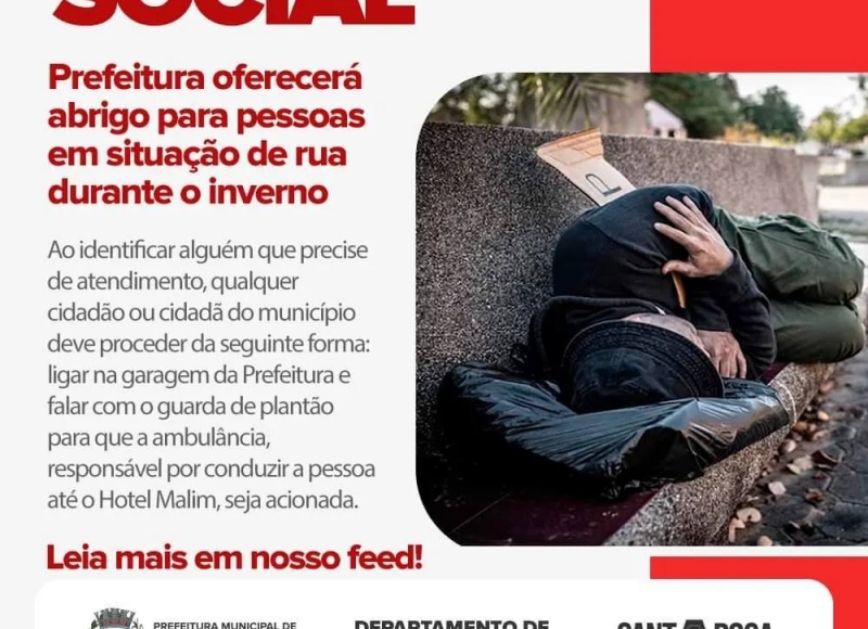 Operação Inverno da Assistência Social começa hoje